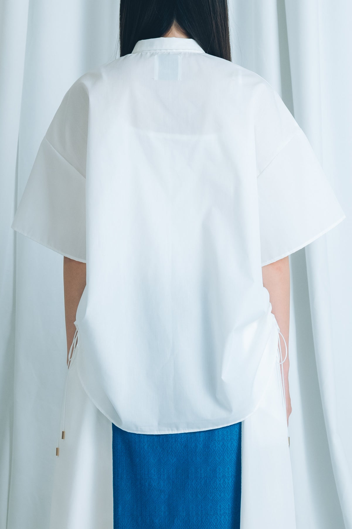 【YOAKE】 ドロストシャツ(White)