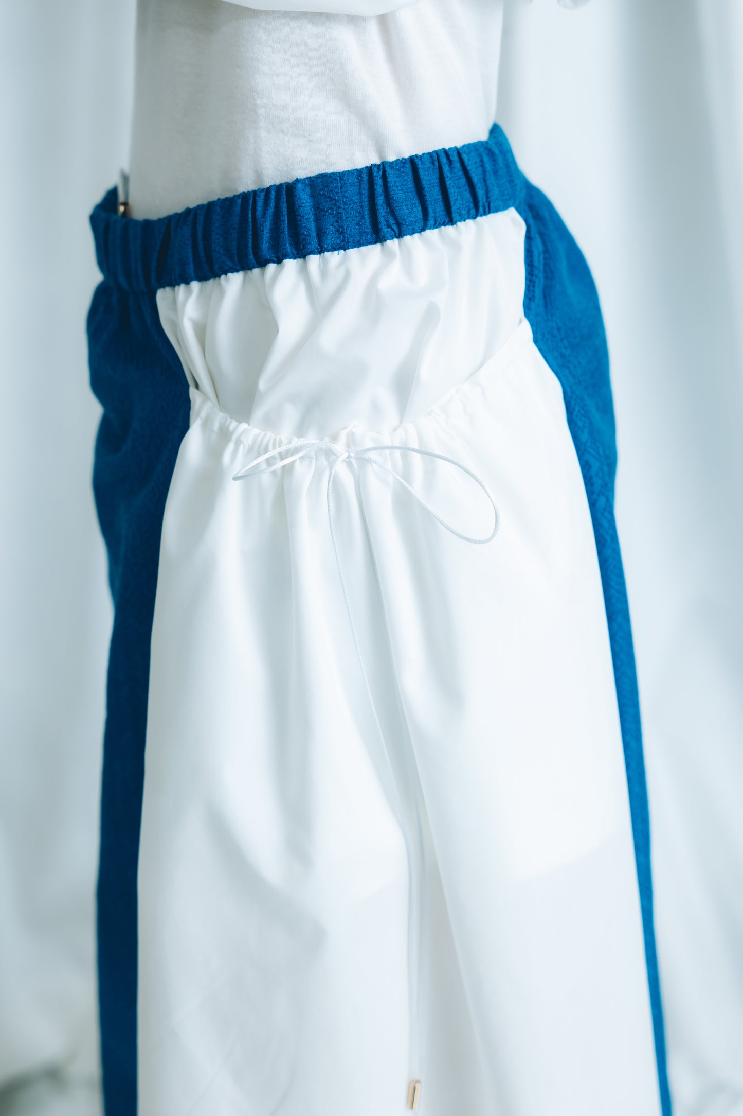 【YOAKE】 ロングギャザースカート(White)