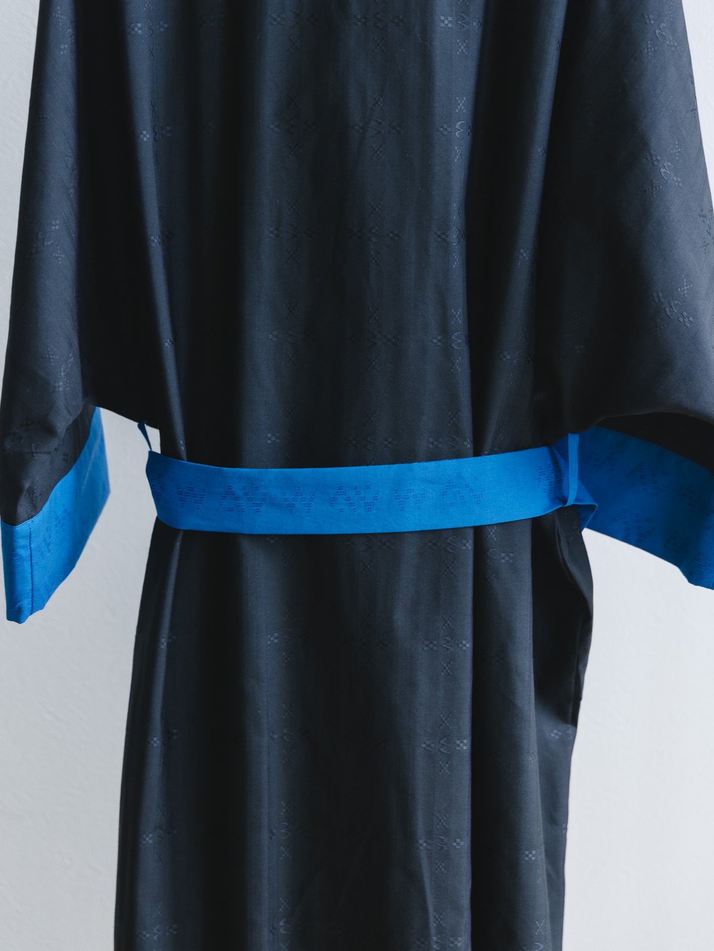 【YOAKE】ロングカーディガン(Black×Blue)