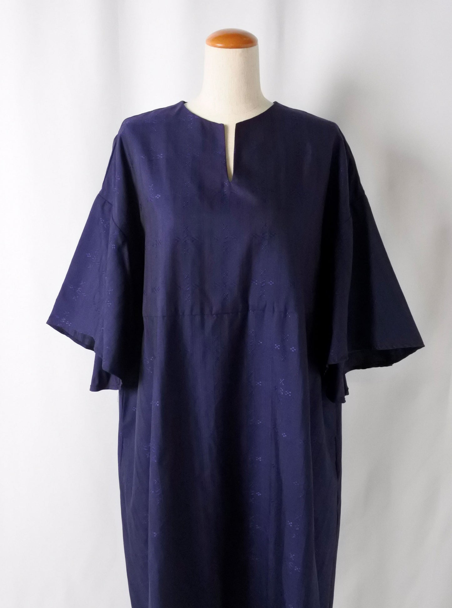 【YOAKE】フレア袖ワンピース( Navy)