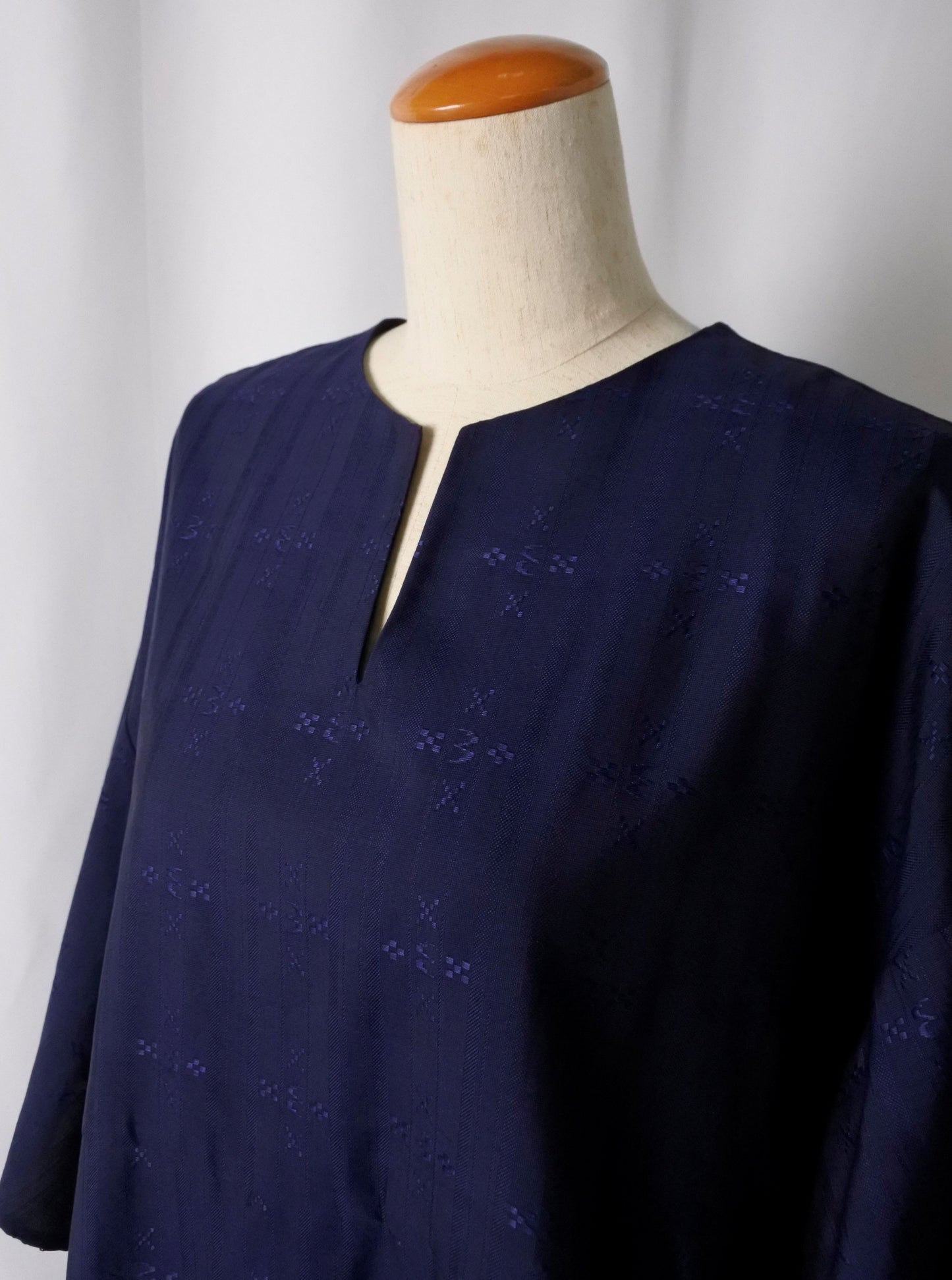 【YOAKE】フレア袖ワンピース( Navy)