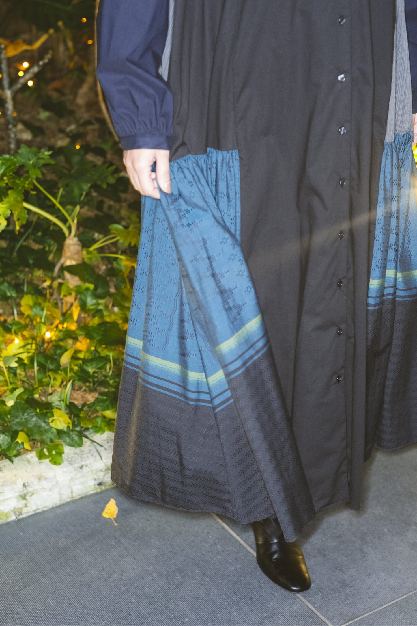 【YOAKE】シャツワンピース (Black)