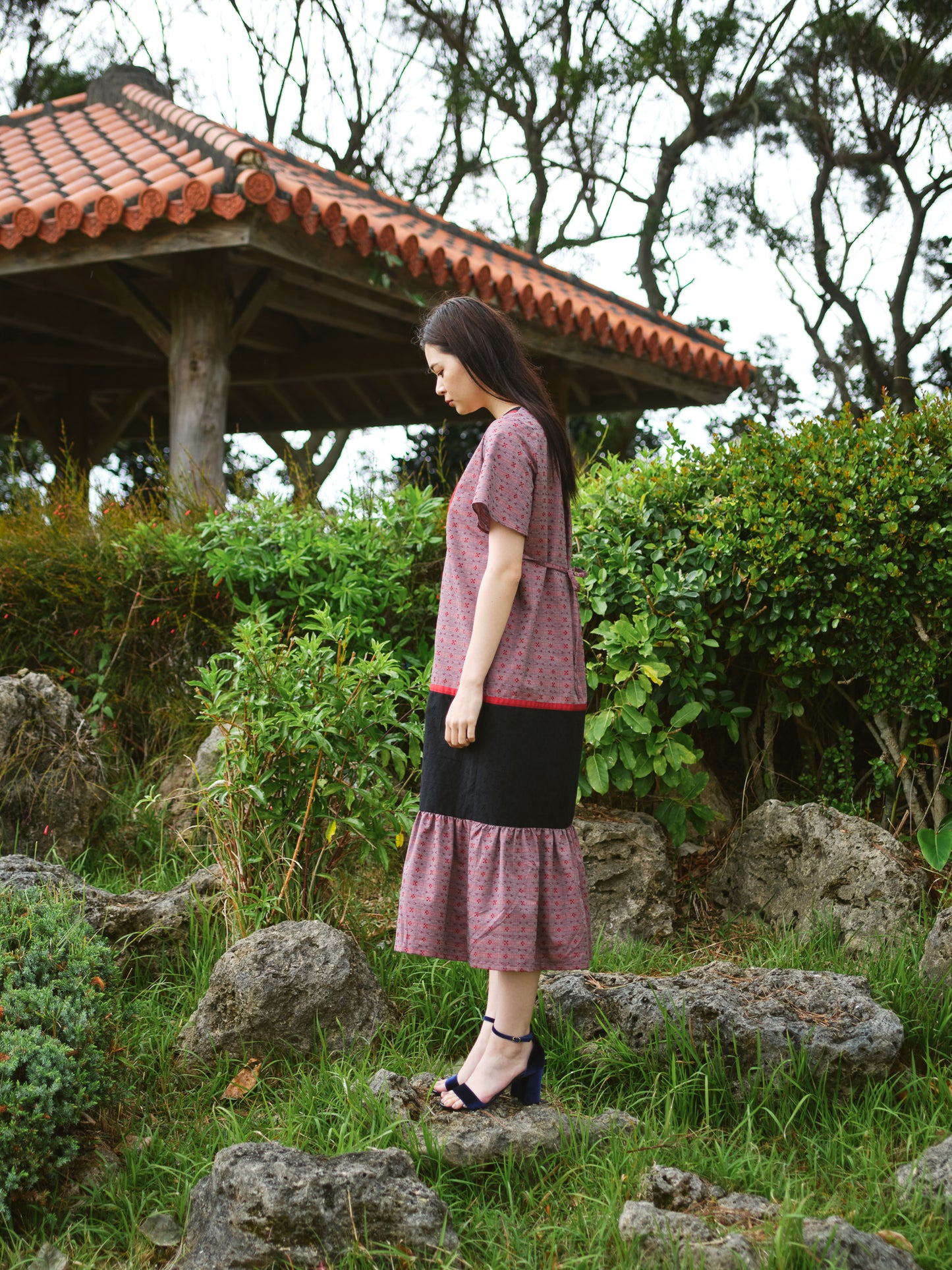 【YOAKE】刺繍ワンピース