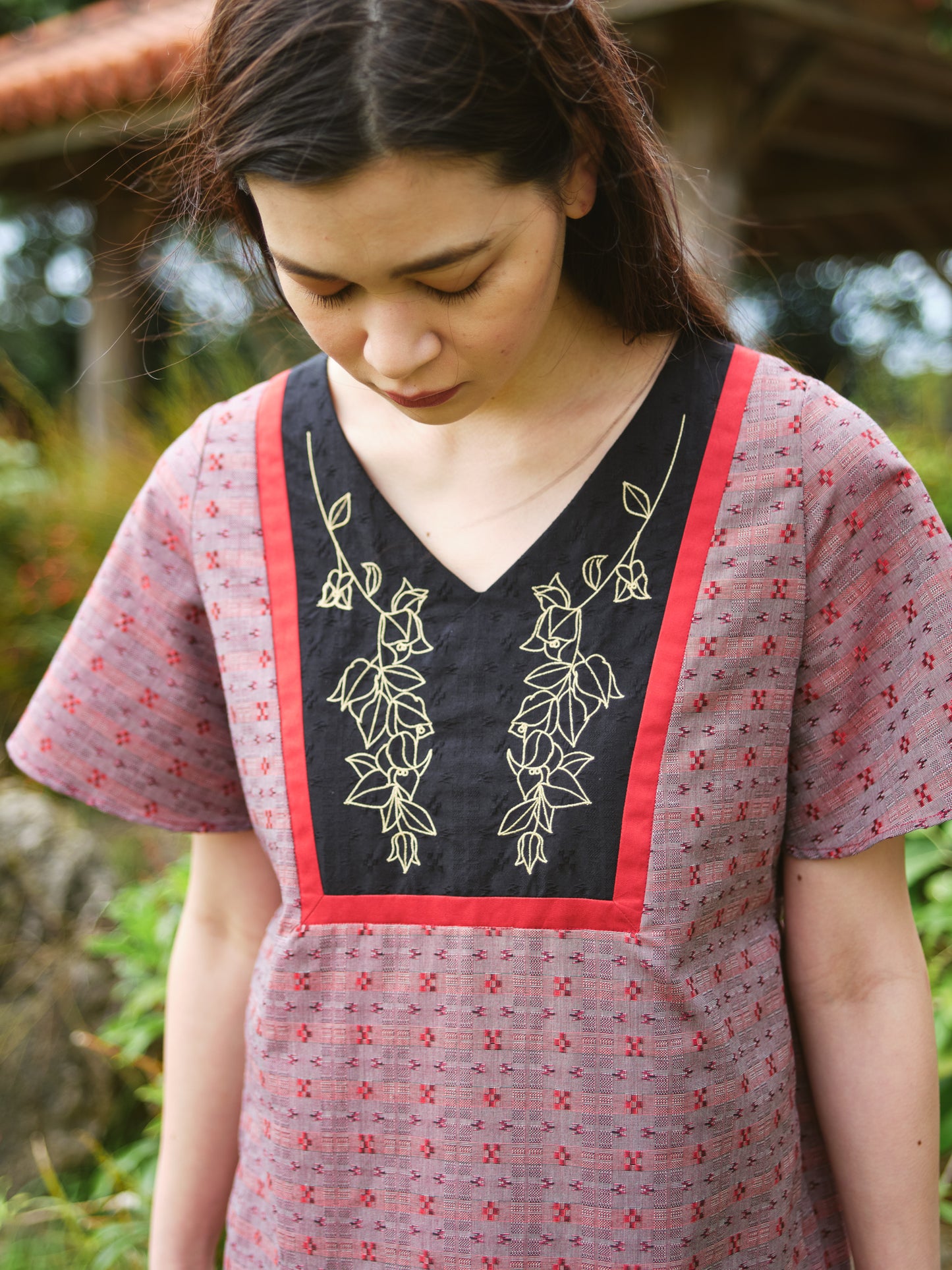 【YOAKE】刺繍ワンピース