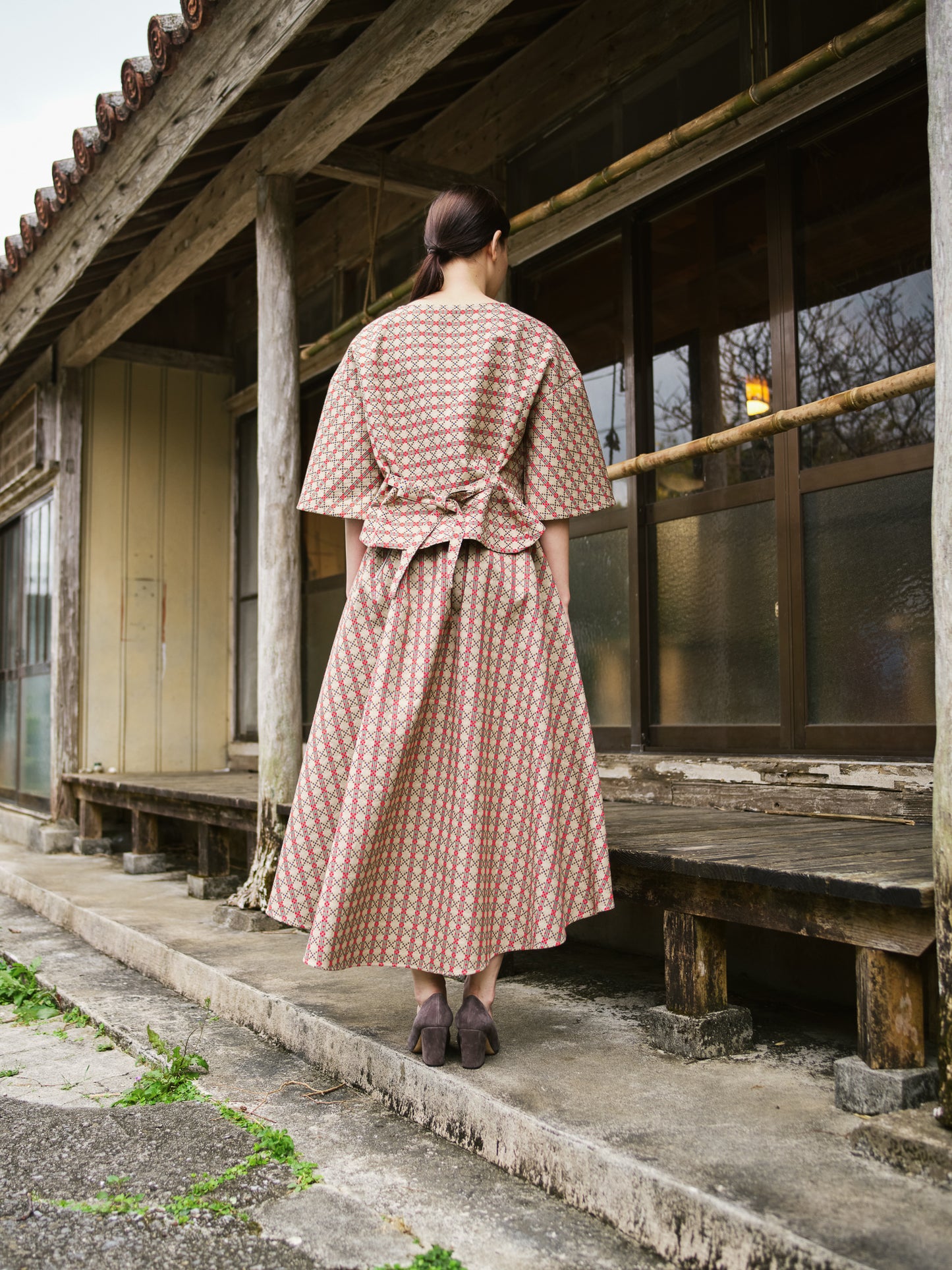 【YOAKE】七分袖トップス
