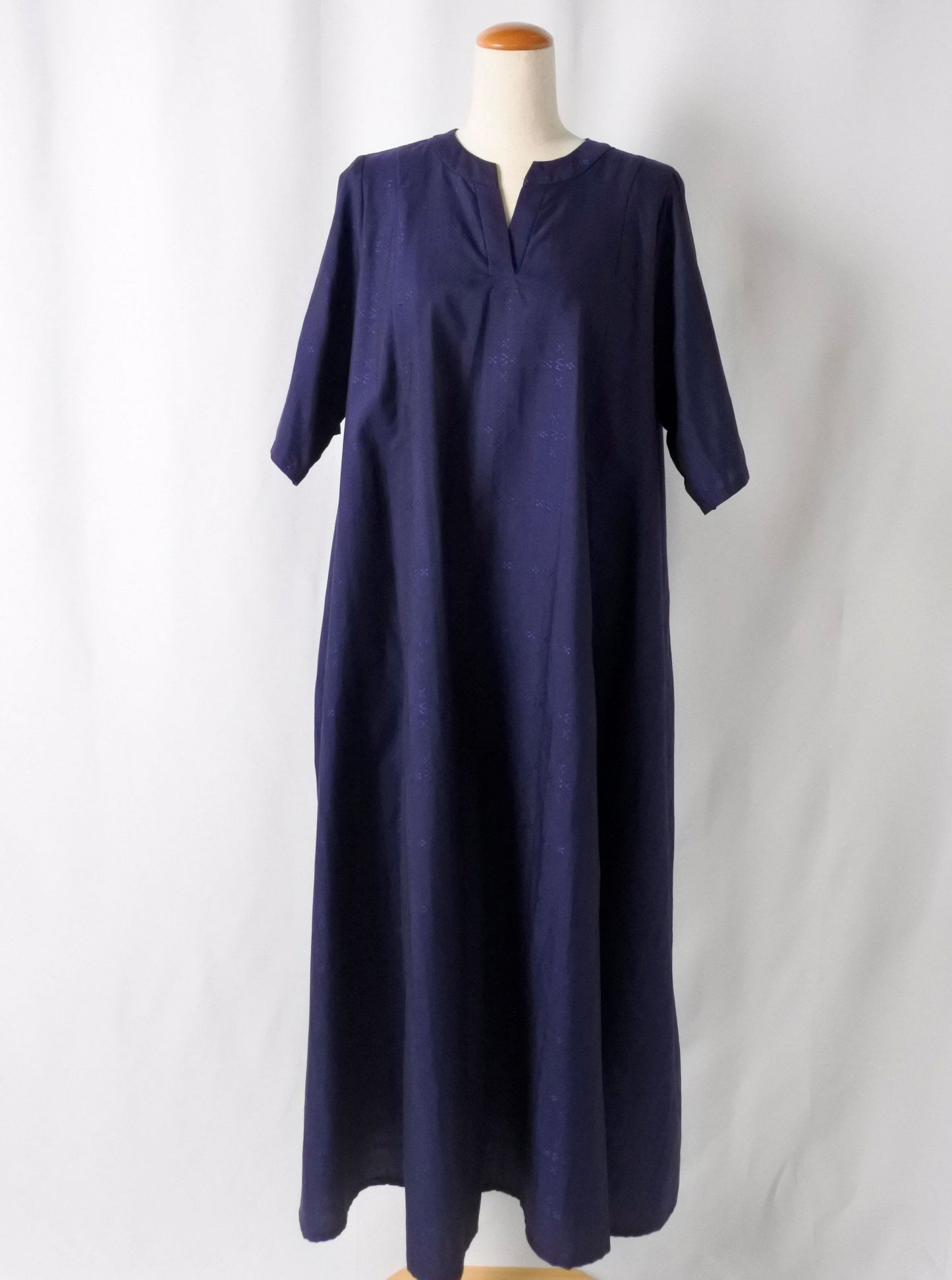 【YOAKE】キーネックワンピース(Navy)