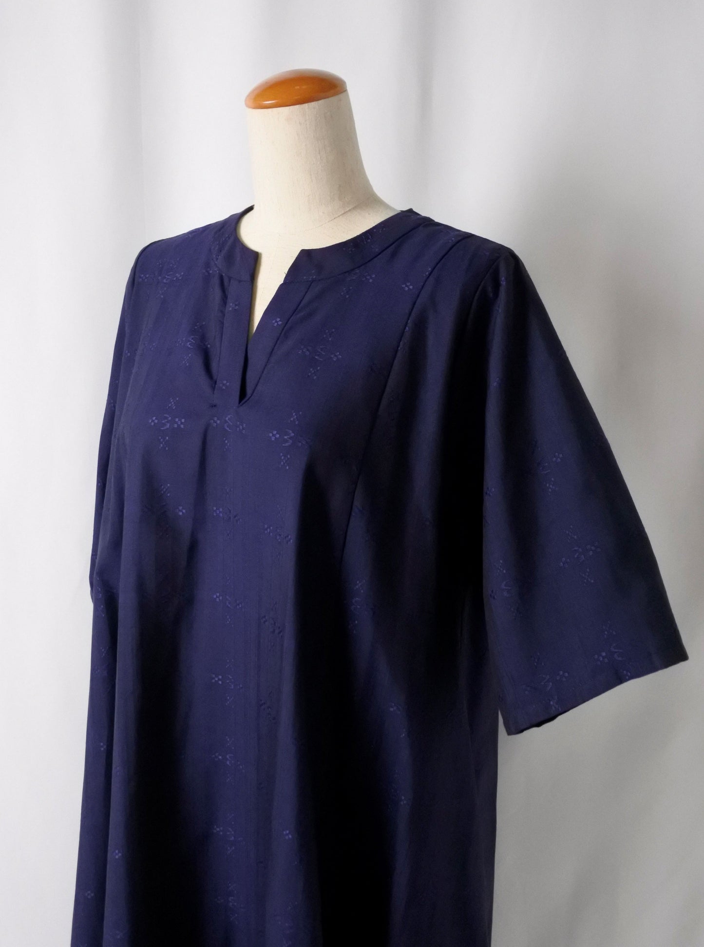 【YOAKE】キーネックワンピース(Navy)