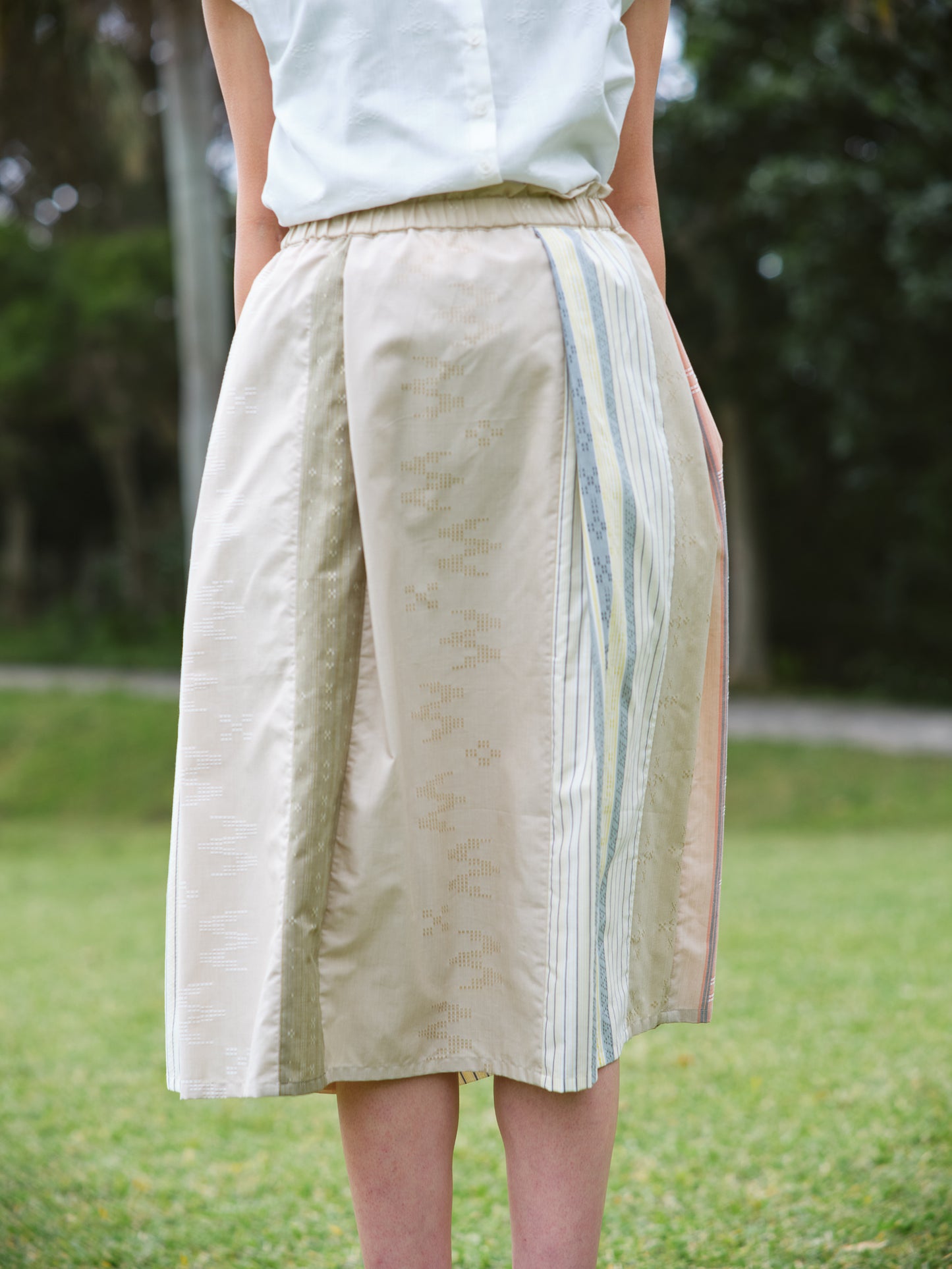 [COCO] Patchwork skirt (midi length)