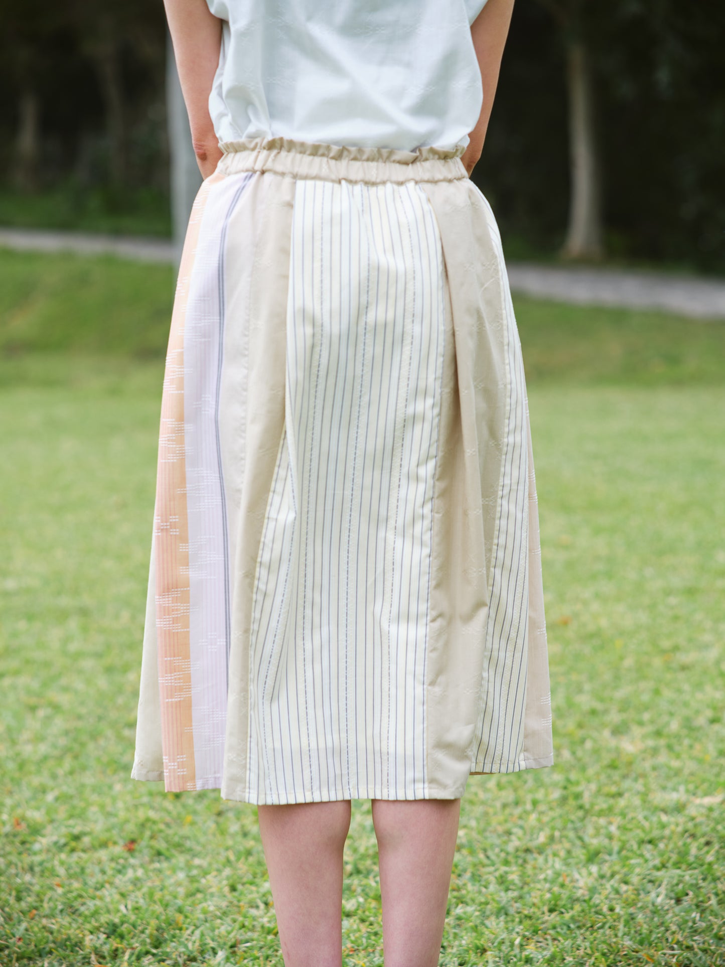 [COCO] Patchwork skirt (midi length)