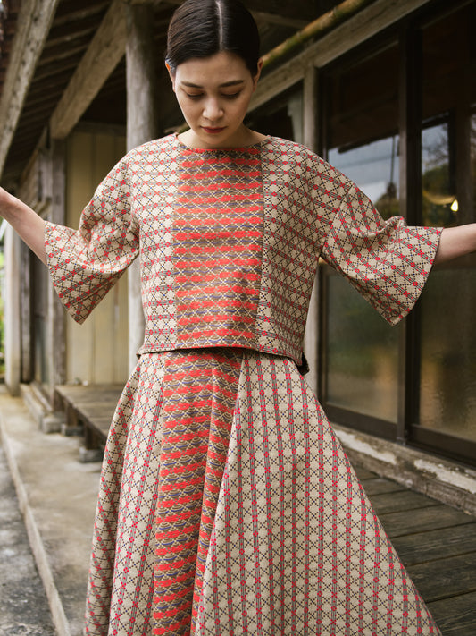 【YOAKE】七分袖トップス